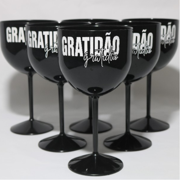 10 Taças de Gin Vodka Acrílica 580ml - Taça Saúde ou Fé - Imagem 5