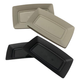 Kit 30 Petisqueiras Bandeja 29cm Plástico Prato Retangular para Pastel ideal para festas eventos