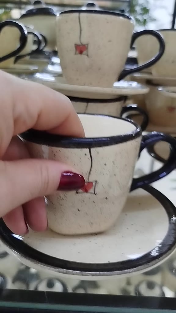 Jogo de Xicaras para Café de 200ml com Pires Cerâmica xícara para cafe jogo de chá