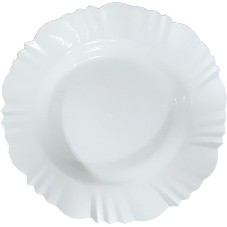 Conjunto com 30 Pratos Redondos Plástico Fundo Refeição Lanche Porções - Imagem 5