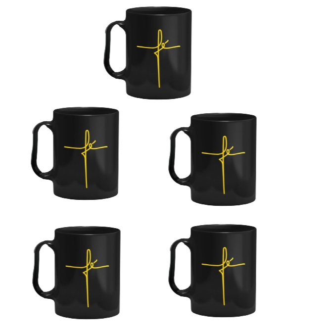 Kit c/ 20 ou 30 canecas fé personlizadas decoração festas igreja - Imagem 4