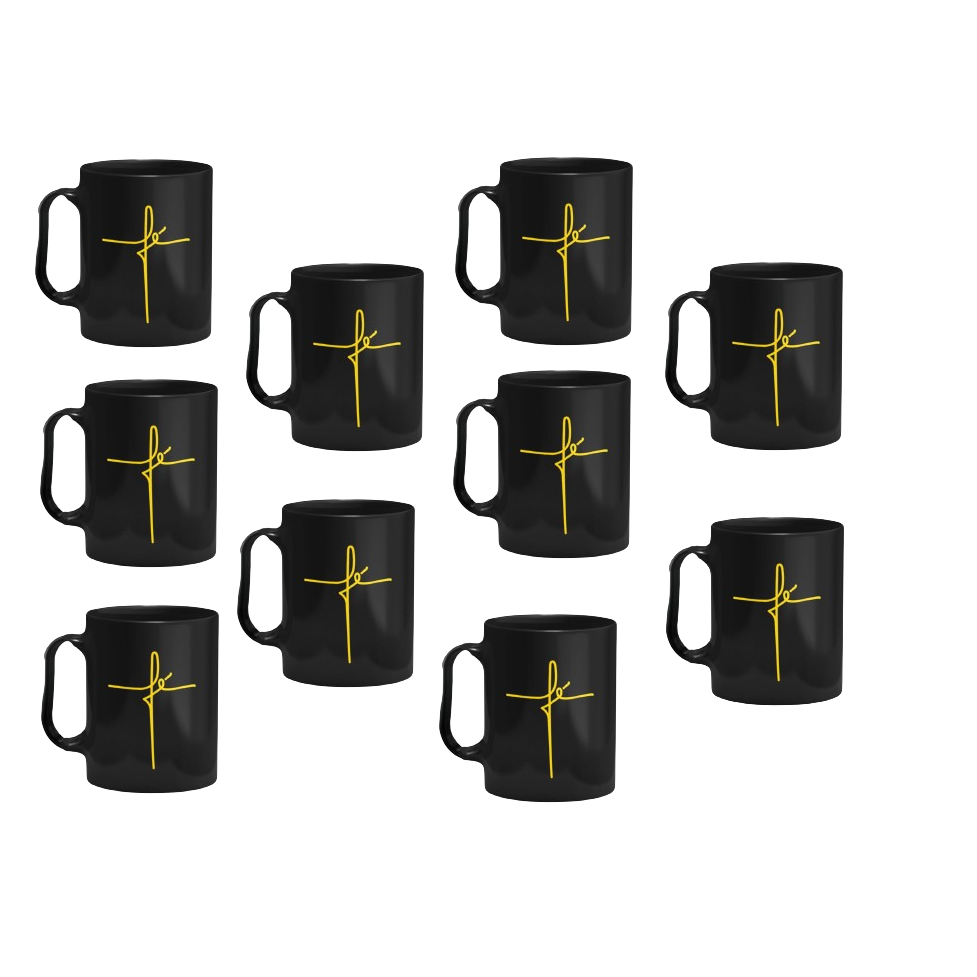 Kit c/ 20 ou 30 canecas fé personlizadas decoração festas igreja - Imagem 5