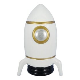 Nave Espacial em Ceramica Decorativo para Mesa Festa Foguete Decorativo Em Cerâmica