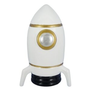 Nave Espacial em Ceramica Decorativo para Mesa Festa Foguete Decorativo Em Cerâmica