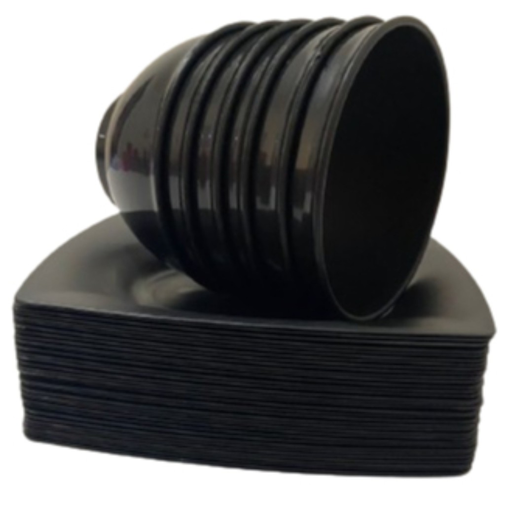 Kit Cumbuca e Prato Quadrado de plástico Festa Eventos churrasco Aniversários Comemorações - Imagem 3