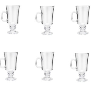 Kit 6 Xicara Canecas Vidro Capuccino Bebidas Café 120ML