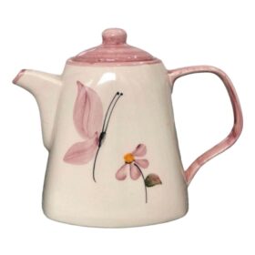 Bule De Café Chaleira Grande Florido Colorido Cerâmica 1,2 L Borboleta