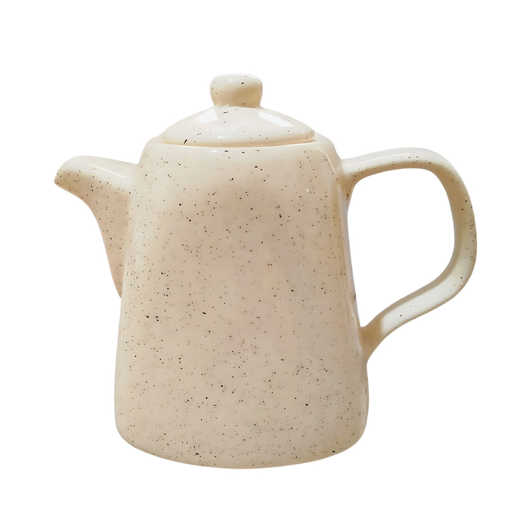 Chaleira Açucareiro 4 Xícaras Com Pires Para Servir Chá Chapiscado Cerâmica - Imagem 3