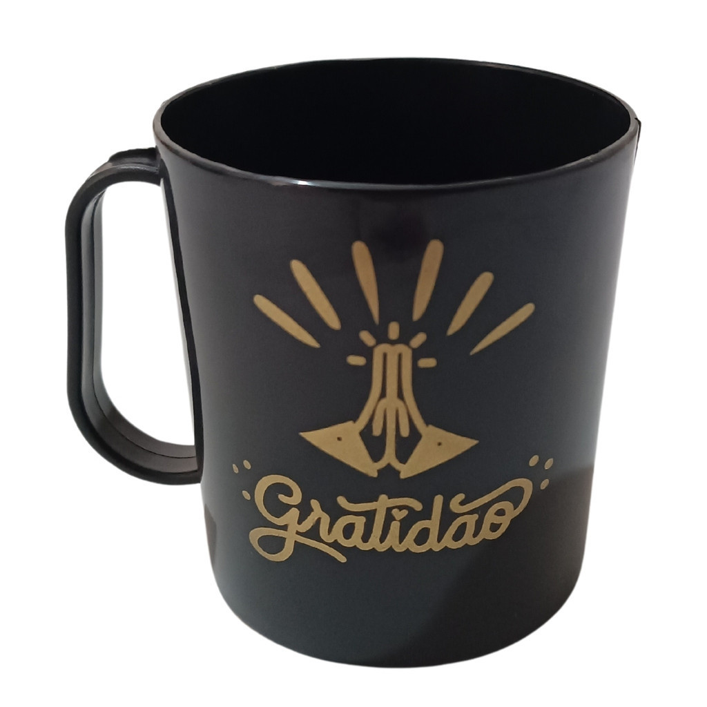 Kit 10 Canecas Gratidão 400 Ml Praticidade Excelência Igreja Celebração Fé - Imagem 2
