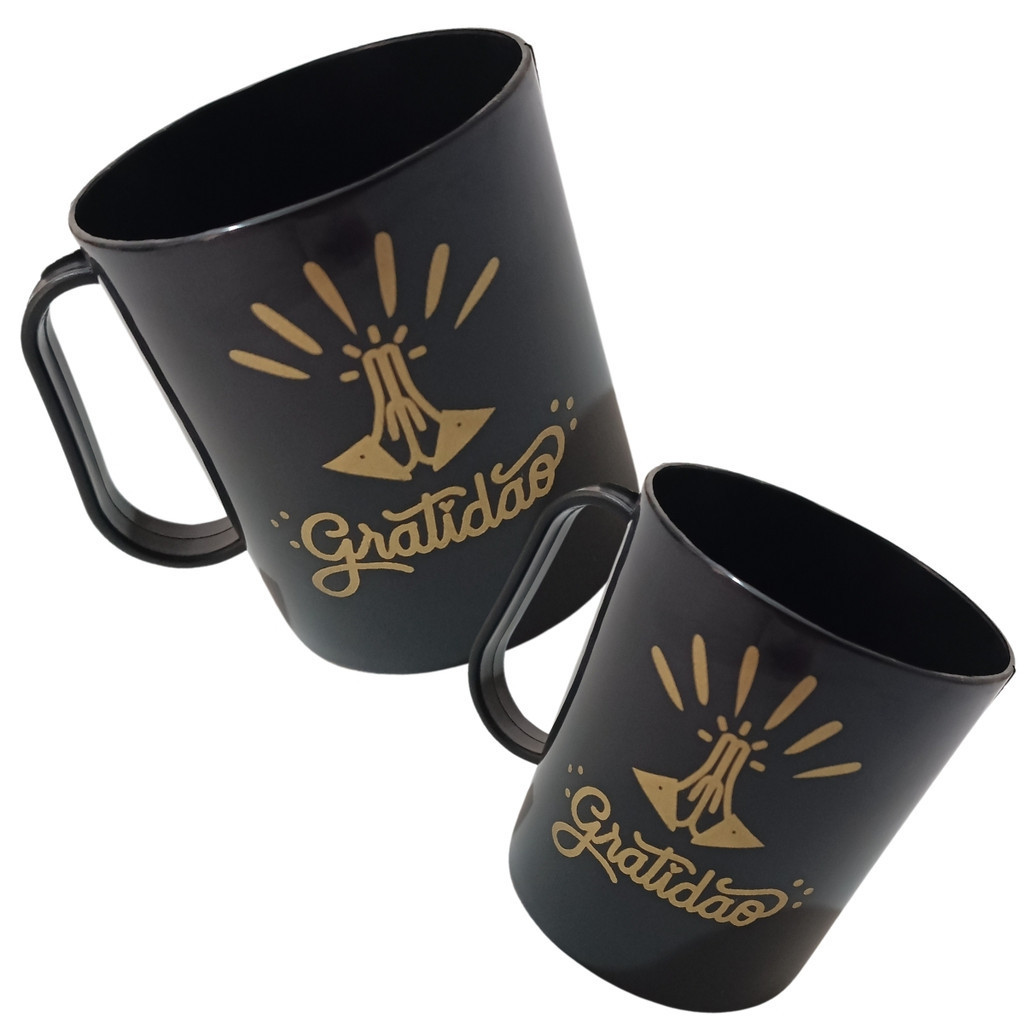 Kit 10 Canecas Gratidão 400 Ml Praticidade Excelência Igreja Celebração Fé - Imagem 3