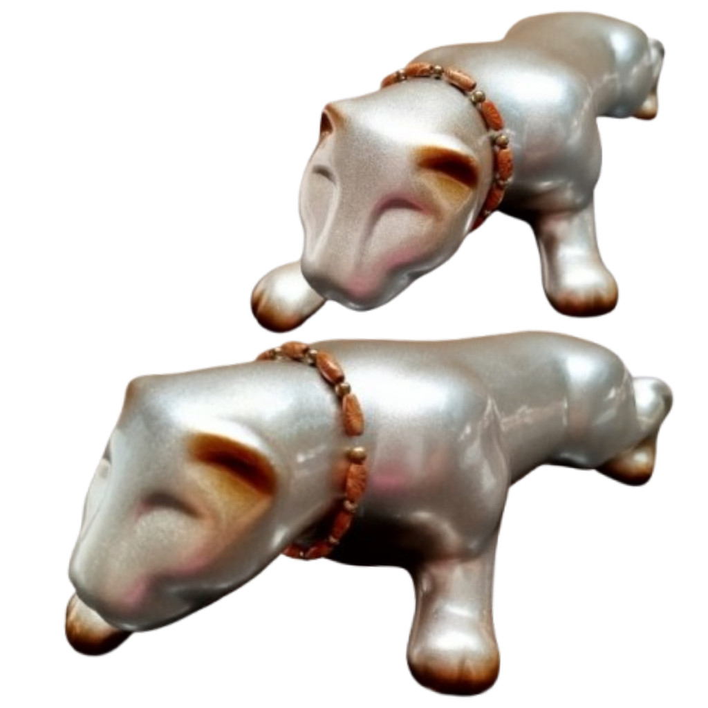 Escultura Decotação Pantera 42cm Elegância Selvagem para Ambientes Sofisticados - Imagem 4