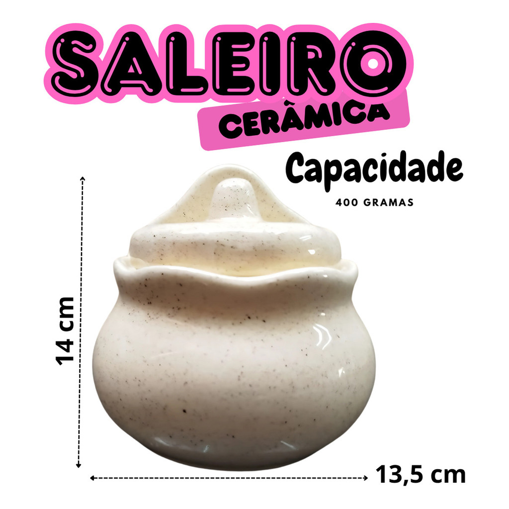Saleiro De Parede Em Cerâmica Artesanal Chapiscado 400g - Imagem 4