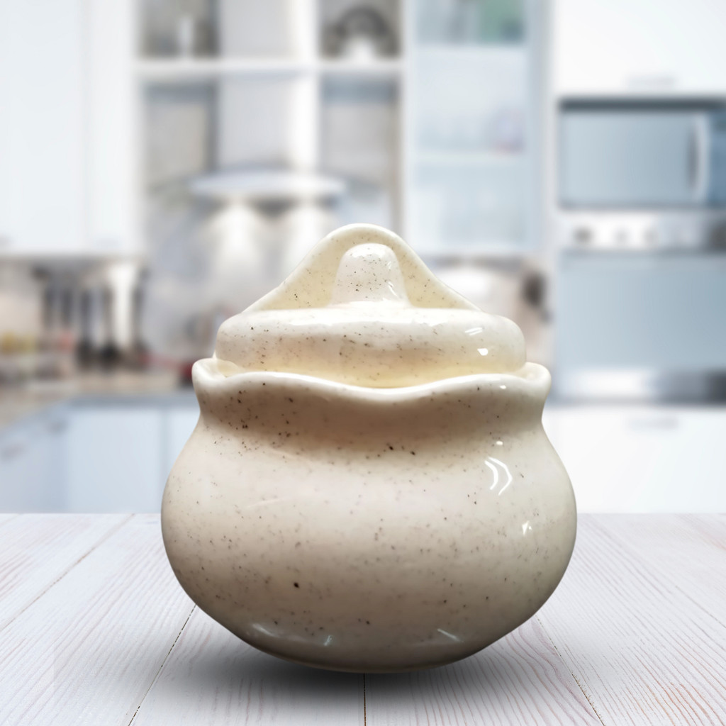 Saleiro De Parede Em Cerâmica Artesanal Chapiscado 400g - Imagem 5