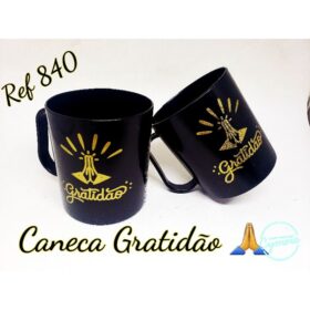 Caneca Plastico Gratidão kit presente 30 unidades 400ml.