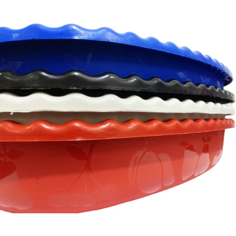 Lindo kit com 3 ou 5 Saladeira Grande Fruteira Multiuso Tigela Pote Vasilha Plástica 3 litros - Imagem 2