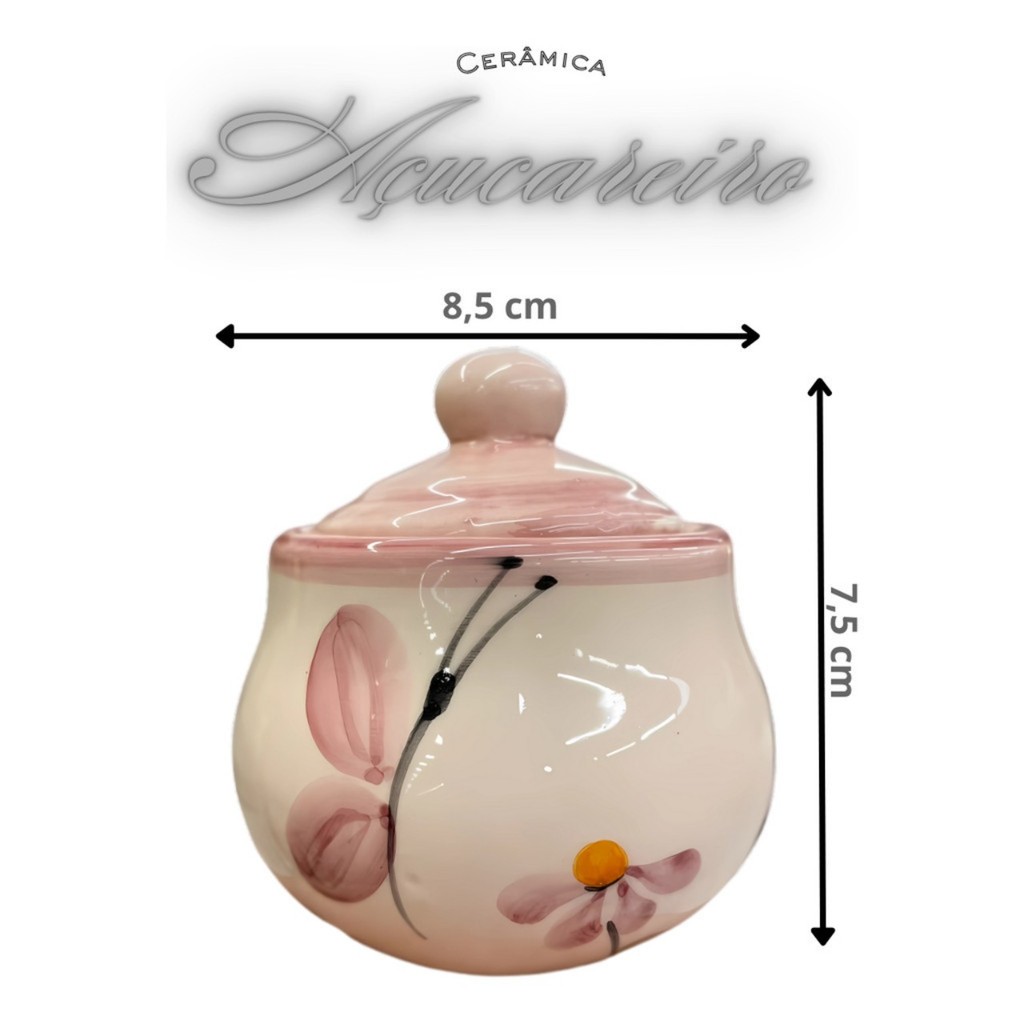 Conjunto de 2 Xícaras de Chá 200ml com Chaleira 1,2ml e Açucareiro - Imagem 5