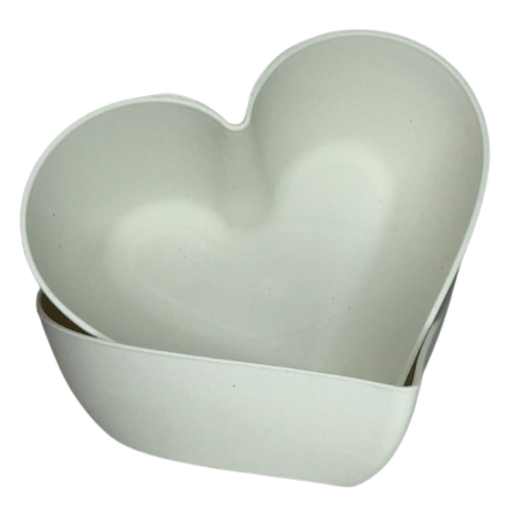 Kit 10 Cumbucas Petisqueira Coração 300ML Plástico Amor Namorados Corações Aniversário Comemoração - Imagem 4